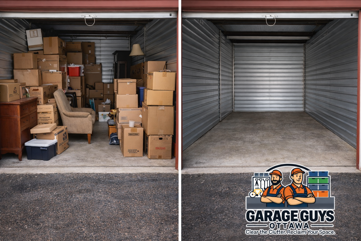 Garage organization before and after in Ottawa